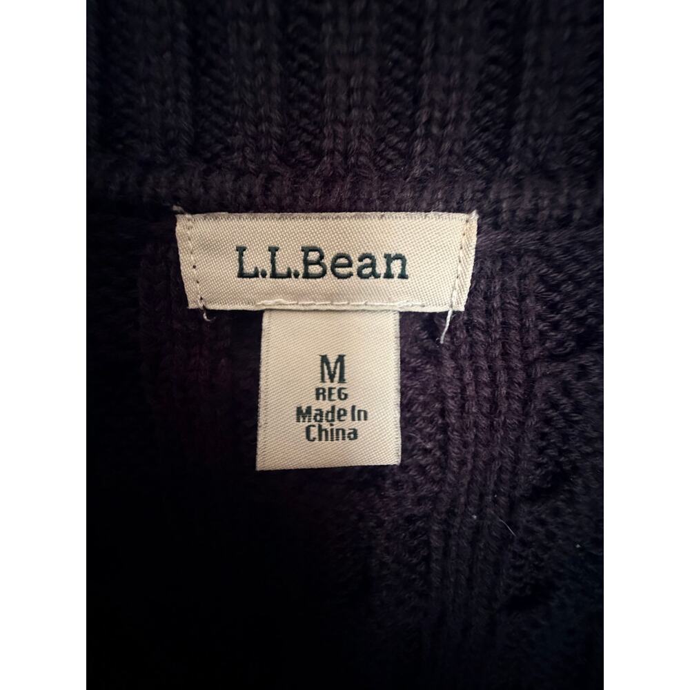 L.L.Bean Black Sweater Cotton Women's M REG - Picture 3 of 6